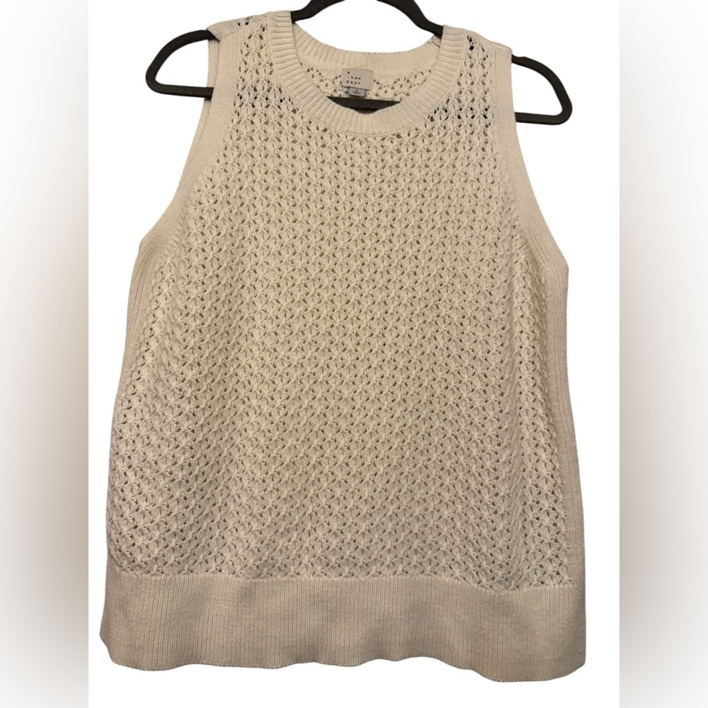 a new day Cream Sleeveless Sweater